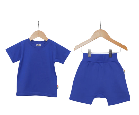 Blue t shirt and shorts set